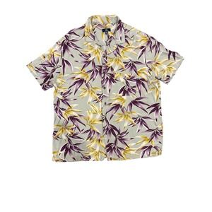 Lot Of 2 Cubavera/ George‎ Hawaiian Print Button Down Shirts Size Large
